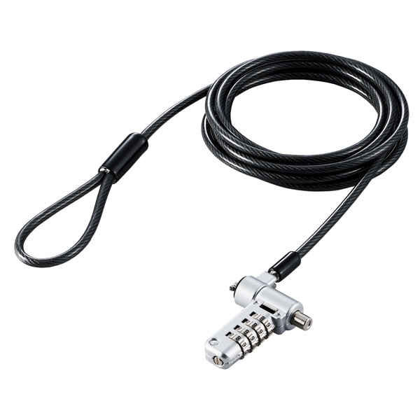 ELECOM エレコム ESL-404 パソコンセキュリティ セキュリティワイヤー ダイヤル式ロック PC タブレット 盗難防止 防犯対策【キャンセル不可・北海道沖縄離島配送不可】