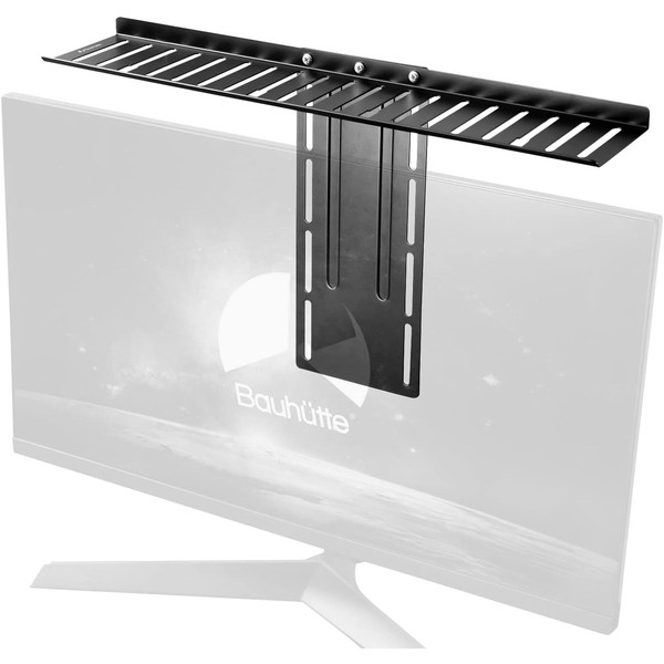 Bauhutte ステーブル・モニターラック ブラック BHP-MR50-BK 幅50x奥11cm サウンドバー設置向け 小物置きにも 【代引・日時指定・キャンセル不可・北海道沖縄離島配送不可】 -メーカー直送- ※メーカー在庫潤沢