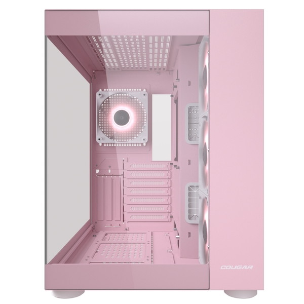 COUGAR PCケース FV150 RGB Pink CGR-5KA1P-RGB ミドルタワー ファン4基標準搭載 ピラーレス デュアルチャンバー 数量限定モデル 【キャンセル不可・北海道沖縄離島配送不可】