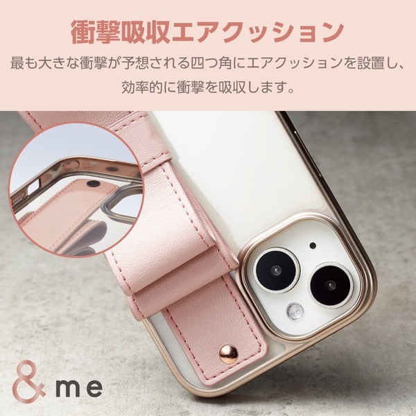 ELECOM エレコム PM-A23AHVHB02 iPhone 15 ﾊｲﾌﾞﾘｯﾄﾞｹｰｽ ﾊﾝﾄﾞﾊﾞﾝﾄﾞ &Me ﾘﾎﾞﾝﾊﾞﾝﾄﾞ ｽﾄﾗｯﾌﾟｼｰﾄ付属 ｸﾘｱ【キャンセル不可・北海道沖縄離島配送不可】