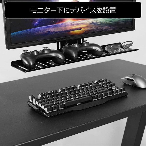 Bauhutte ステーブル・モニターラック ブラック BHP-MR50-BK 幅50x奥11cm サウンドバー設置向け 小物置きにも 【代引・日時指定・キャンセル不可・北海道沖縄離島配送不可】 -メーカー直送- ※メーカー在庫潤沢