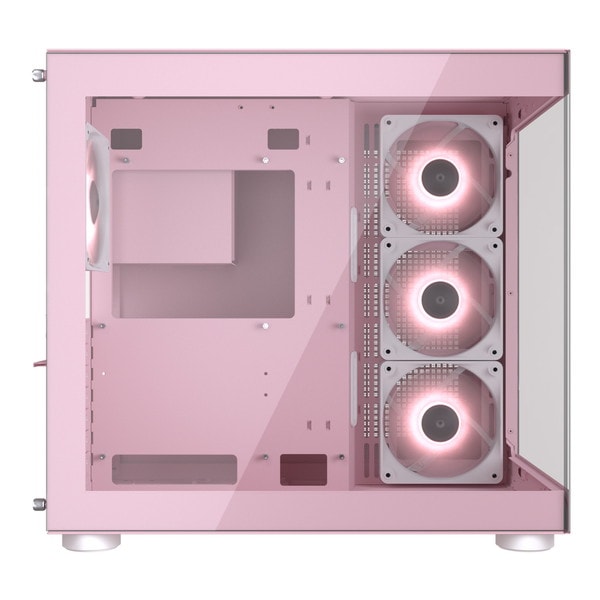 COUGAR PCケース FV150 RGB Pink CGR-5KA1P-RGB ミドルタワー ファン4基標準搭載 ピラーレス デュアルチャンバー 数量限定モデル 【キャンセル不可・北海道沖縄離島配送不可】