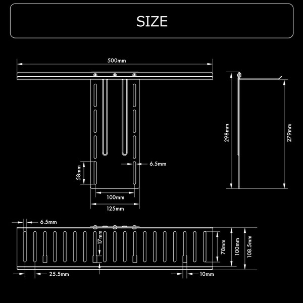 Bauhutte ステーブル・モニターラック ブラック BHP-MR50-BK 幅50x奥11cm サウンドバー設置向け 小物置きにも 【代引・日時指定・キャンセル不可・北海道沖縄離島配送不可】 -メーカー直送- ※メーカー在庫潤沢
