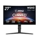 MSI 湾曲ゲーミングモニター MAG 275CQRF QD E2 27インチ WQHD（2,560 × 1,440） 180Hz RAPID VAパネル ノングレア 入力端子:HDMI 2.0b x2 DisplayPort 1.4a x1 USB Type-C x1 USB 2.0 Type-A x2 USB 2.0 Type-B x1 ヘッドホン出力 x1