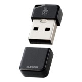 ELECOM エレコム MF-USB3064GBK USBメモリ USB3.2(Gen1) 小型 高速データ転送 キャップ ストラップホール付 データ消去防止ソフト 64GB ブラック【キャンセル不可・北海道沖縄離島配送不可】